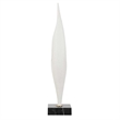 Pemberly Row Handcrafted White Stone Sculpture on Black Iron Base