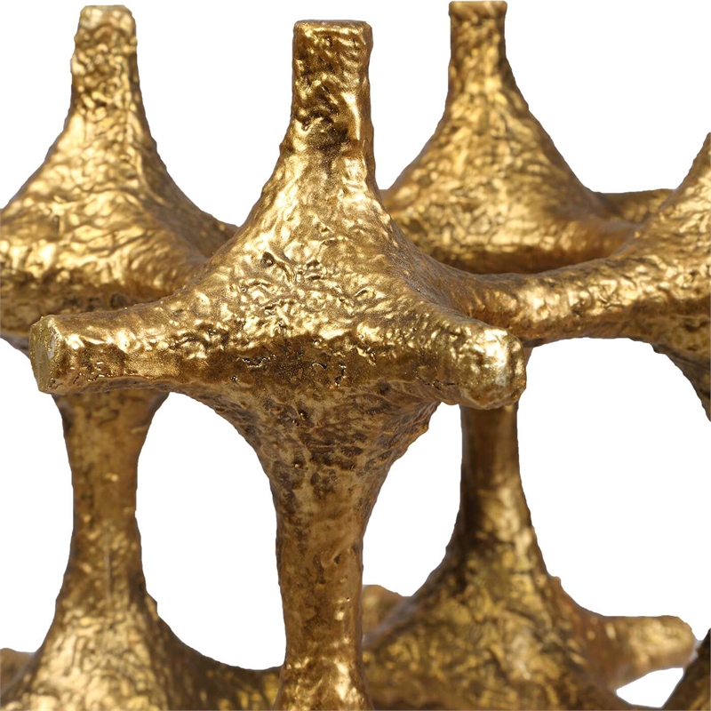 Pemberly Row Connection Modern Sculptures in Brass (Set of 2)