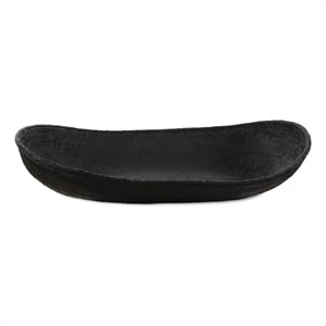 Pemberly Row Indoor/Outdoor Woven Aluminum Oblong Bowl in Black