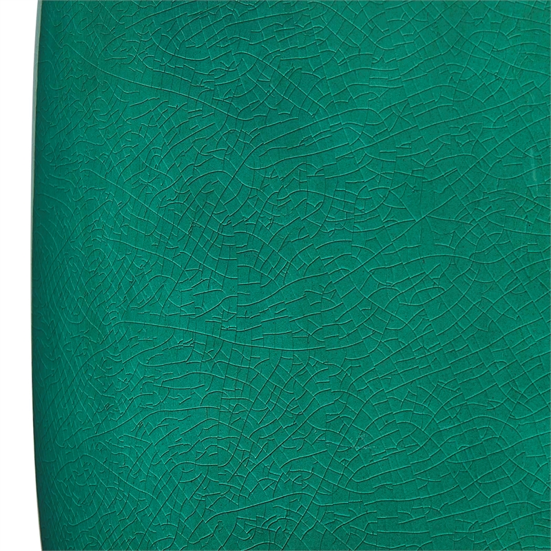 Pemberly Row Art Glass Table Lamp with Linen Shade in Deep Teal