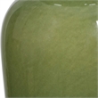 Pemberly Row Glazed Ceramic Table Lamp with Linen Shade in Green