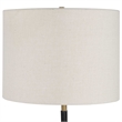 Pemberly Row Cordless Rechargeable LED Buffet Lamp with Dome Shade in Black
