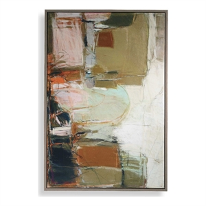 Pemberly Row Framed Abstract Oil Painting Art Gallery in Multi-Color
