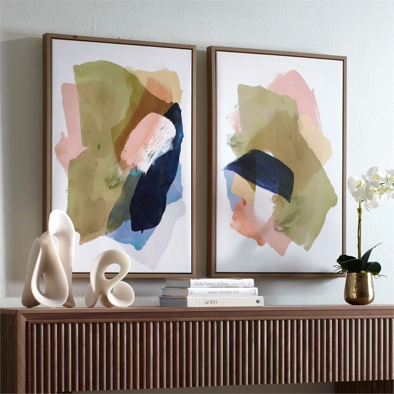 Pemberly Row Framed Gallery Wall Canvases in Multi-Color (Set of 2)