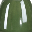 Pemberly Row Glazed Ceramic Table Lamp with Linen Shade in Green