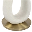 Pemberly Row Modern Hammered Brass Accent Table with Iron Frame