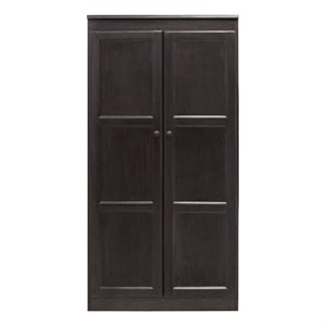 Pemberly Row 5 ft Tall Armoire Wardrobe Closet 60&quotHx30&quotW in Espresso