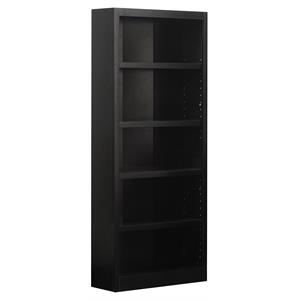 Pemberly Row 5 Shelf Single Wide Wood Bookcase 30&quotWx72&quotH in Espresso
