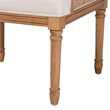 Pemberly Row Fabric and Bayur Wood Accent Chair in Beige and Honey Oak
