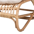 Pemberly Row Natural Brown Rattan Chaise with Removable Cushion