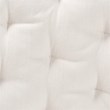 Pemberly Row Natural Rattan Peacock Accent Chair with Cushion in White