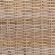 Pemberly Row Gray Kubu Rattan and Mahogany Wood Bar Stool with Footrest