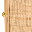 Pemberly Row Natural Rattan 1-Door Nightstand with 2 Shelves