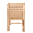 Pemberly Row Natural Rattan 1-Drawer Nightstand with Geometric Detail