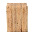 Pemberly Row Natural Rattan 1-Drawer Nightstand with Open Shelf