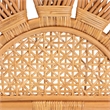 Pemberly Row Natural Rattan Queen Standalone Headboard with Floral Design