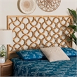Pemberly Row Natural Rattan Queen Standalone Headboard with Openwork Panel