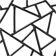 Pemberly Row Black Rattan Queen Standalone Headboard with Geometric Panel