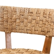 Pemberly Row Seagrass and Mahogany Wood Counter Stool with Footrest