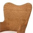 Pemberly Row Light Honey Rattan Arm Chair with Tapered Backrest