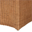 Pemberly Row Light Honey Woven Rattan Dining Chair with Cut-Out Arms