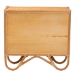 Pemberly Row Light Honey Rattan 2-Shelf Storage Cabinet with Doors