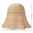 Pemberly Row Natural Scalloped Rattan Bell Pendant Lampshade