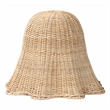 Pemberly Row Natural Scalloped Rattan Bell Pendant Lampshade