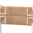 Pemberly Row Paper Loom and White Mahogany Wood 2-Piece Bar Stool Set