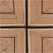 Pemberly Row Paper Loom and Natural Mahogany Wood Dining Bench