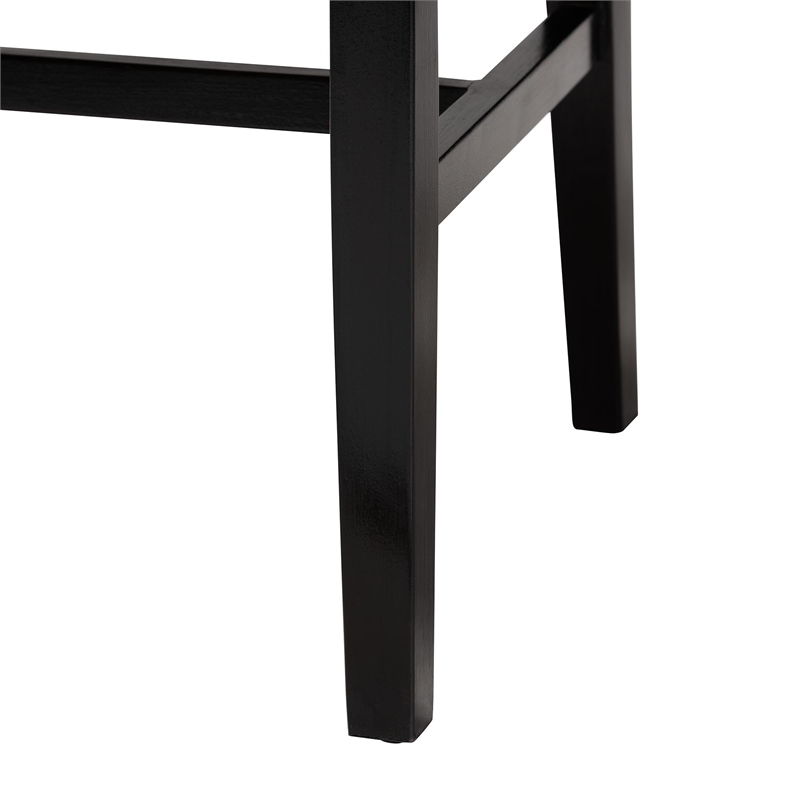Pemberly Row Paper Loom and Black Mahogany Wood Dining Chair