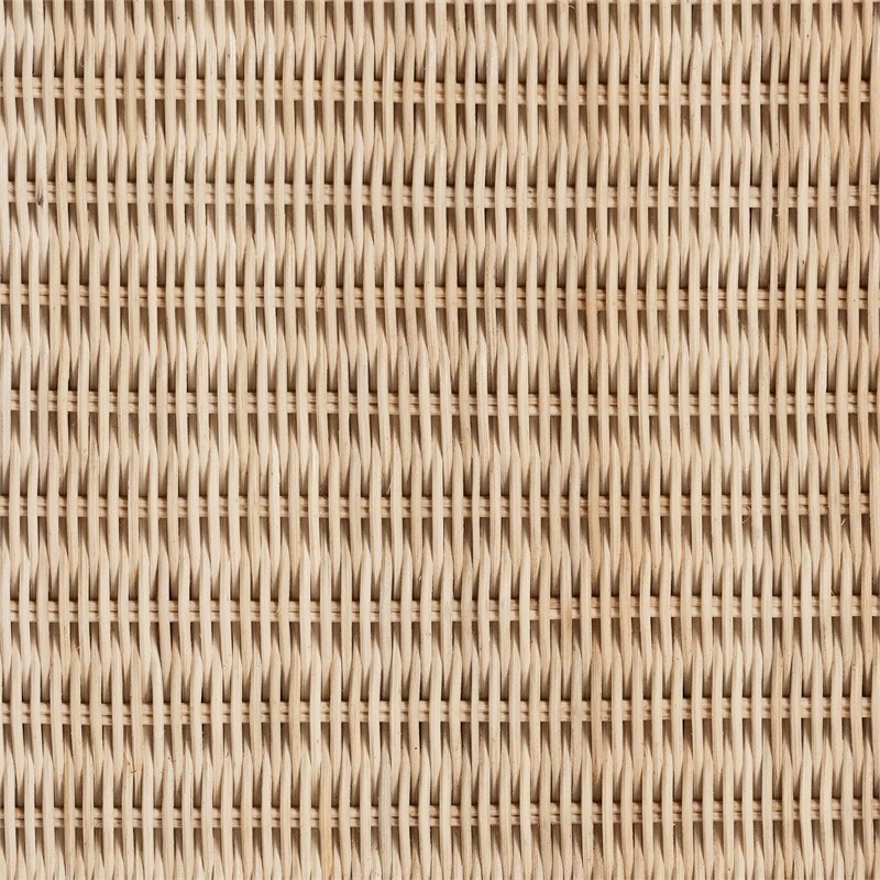 Pemberly Row Sun-Bleached Rattan 3-Drawer Nightstand with Braided Detail