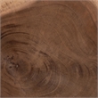 Pemberly Row Contemporary Natural Teak and Mungur Wood Round End Table