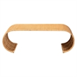 Pemberly Row Natural Rattan Waterfall Coffee Table with Rectangular Top