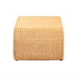 Pemberly Row Natural Rattan Waterfall Coffee Table with Rectangular Top