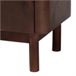 Pemberly Row Dark Walnut Burl Wood Storage Cabinet with Brass Handles