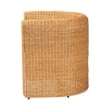 Pemberly Row Natural Rattan Barrel Dining Chair with Removable Cushion