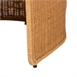 Pemberly Row Natural Rattan Barrel Dining Chair with Removable Cushion