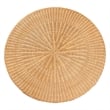Pemberly Row Natural Rattan 5-Piece Dining Set with Braided Scalloped Table