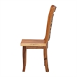 Pemberly Row Solid Suar Wood Hand-Carved Dining Chair with Mosaic Backrest