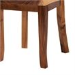 Pemberly Row Solid Suar Wood Hand-Carved Dining Chair with Mosaic Backrest