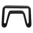 Pemberly Row Black Rattan Waterfall Console Table with Hairpin Legs
