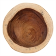 Pemberly Row Solid Suar Wood Round End Table with Tapered Legs