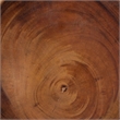 Pemberly Row Solid Suar Wood Round End Table with Tapered Legs