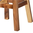 Pemberly Row Solid Suar Wood 5-Piece Bar-Height Dining Set with 4 Stools