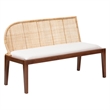 Pemberly Row 3-Piece L-Shaped Rattan Corner Dining Nook Set Seats 4