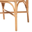 Pemberly Row 5-Piece Natural Rattan Dining Set in Honey with Scalloped Table