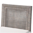 Pemberly Row Grey Rattan Counter Stool with Mahogany Frame and Footrest