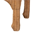 Pemberly Row Natural Rattan Ming-Style Coffee Table with Flared Edges