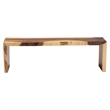 Pemberly Row Hand-Carved Solid Suar Wood Accent Bench with Sleek Profile